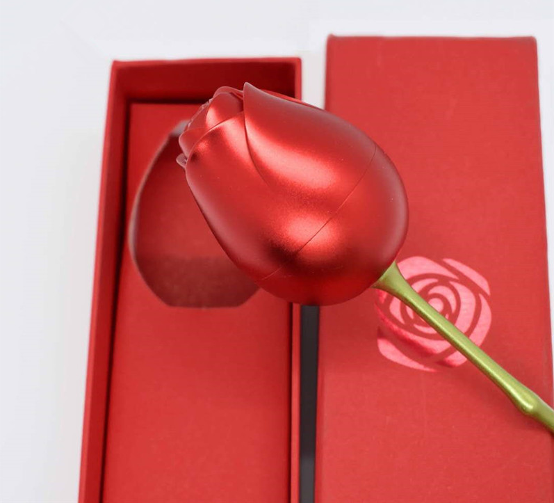 Caixa de Presente Rosa Metálica